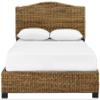 Crosley Furniture Serena Platform Bed, Handwoven Natural Fiber Rattan Headboard and Footboard Set, Banana Leaf, King view 4