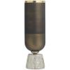Deco 79 Glass Colorblock Candle Holder with Gold Accents and Textured Silver Base, 6" x 6" x 20", Bronze view 4