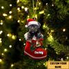 Personalized Cane Corso Christmas Ornament, Dog in Santa Boot view 2