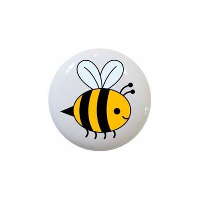 Bumble Bears Country Bear Bees on 1.5" DECORATIVE Glossy CERAMIC Dresser Drawer PULLS Cabinet Cupboard KNOBS (11)