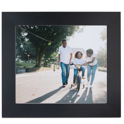ArtToFrames 8x33 Inch Black Picture Frame, This 2.00 Inch Custom MDF Poster Frame is Black - Comes with Foam Backing 3/16 inch and Regular Acrylic (FBPLFRBW74079-8x33)