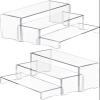 ClarityAcrylic 6Pcs Acrylic Display Risers(9", 8.5", 8") (2 Sets) Collectibles Display Stands, Funko Pop Figures, Retail Showcase, Jewelry, Cup Cake stand view 1