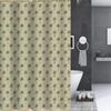 16-Piece Bathroom Printed Shower Curtain and 2 Memory Foam Bath Rug with Lid Cover Rock (Palm Tree Taupe) view 2