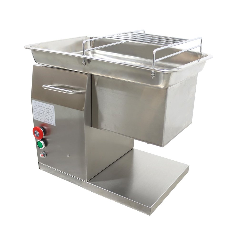 HayWHNKN 5mm Meat Cutting Machine Commercial Meat Slicer Stainless Steel 440lbs/h 650W Shredded Dicer Slicer Machine for Restaurant Kitchen(90T-B Series)
