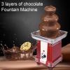 CEVIZ Chocolate Fountain Machine, Electric 3-Tier Machine with Hot Melting Pot Base, Commercial Waterfall Machine Home, for Party Wedding and Birthday view 2