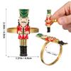 BESTonZON 2Pcs Nutcracker Shaped Napkin Rings Christmas Table Decor Napkin Holders for Holiday Party Wedding Dinner Accessories view 3
