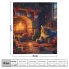 JHION Merry Christmas Flannel Throw Blanket, Fireplace Fleece Cozy Blankets for All Seasons, Fuzzy Warm Bed Blanket Christmas Decoration Blanket for Couch Bed Sofa 70"x80" view 2