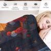 JHION Merry Christmas Flannel Throw Blanket, Fireplace Fleece Cozy Blankets for All Seasons, Fuzzy Warm Bed Blanket Christmas Decoration Blanket for Couch Bed Sofa 70"x80" view 4