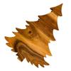 Affinfity Decor Acacia Wood Christmas Tree Shaped Cutting Board for Kitchen Decor, 20 pieces Leafy Tree Cutting Boards Set, Wooden Chopping Board with Handle, Christmas Corporate Gifts for Employees view 4