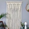 KHiry Macrame Wall Hanging Tapestry, Boho Handwoven Macrame Door Curtain Woven Cotton Yarn Rope Boho Wall Decoration Room Divider Window Curtains Door Curtains Wedding Background (Size : 90 * 180cm) view 1