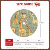 48 Christmas Tree Skirt,Durable Holiday Decor - Perfect Size for Your Christmas Tree,Magic stick Closure Cute Wild Cartoon Giraffes view 3