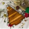 Affinfity Decor Set of 25 Christmas Tree Shaped Wood Cutting Board for Kitchen Decor, Tree Cutting Boards Set, Acacia Wood Chopping Board With Curved grooves, Christmas Corporate Gifts for Employees view 2