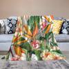 Palm Leaves Blanket Watercolor Summer Tropical Plant Flower Leaf Nature Exotic Soft Cozy Lightweight Throw Blanket for Bedroom Living Room Dorm Chair Sofa Travel 40x50in view 4