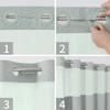 eachope Extra Long No Hooks Needed Linen Textured Shower Curtain with Snap-in Fabric Liner Set,Sage Green Hotel Luxury Decor Shower Curtains for Bathroom,Waterproof & Washable,71Wx86H view 4