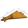 Affinfity Decor Acacia Wood Christmas Tree Shaped Cutting Board for Kitchen Decor, 25 pieces Liney Tree Cutting Boards Set, Wooden Chopping Board With grooves, Christmas Corporate Gifts for Employees view 2