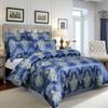 ADovz Floral Jacquard Satin Duvet Cover Set Twin Size 3 Piece Luxury Silk Like Bedding Comforter Cover Set with Zipper Closure & Corner Ties (Red,Twin),Bed Sheets view 2