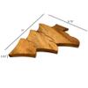 Affinfity Decor Set of 25 Mini Christmas Tree Shaped Wood Cutting Board for Kitchen Decor, Small Tree Cutting Boards Set, Acacia Wood Chopping Board With grooves, Corporate Gifts for Employees view 2