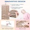 BAGSMART Hanging Jewelry Organizer, Necklace Holder Anti-tangle Earrings Rings Hanger with Pockets Hang on Closet, Wall, Door,1 Piece, Large Beige view 4