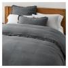 ADovz . Linen Pink White Trimmed Soft Duvet Cover Set 1 Bed Duvet Cover 2 Pillow Cases Compatible with Queen Single Bed Bedding,Bed Sheets view 1