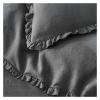 ADovz . Linen Pink White Trimmed Soft Duvet Cover Set 1 Bed Duvet Cover 2 Pillow Cases Compatible with Queen Single Bed Bedding,Bed Sheets view 2