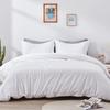 Crown Collection Luxuriate Hotel 1000-TC Hypoallergenic Ultra Soft Design 100% Egyptian Cotton Solid Duvet Cover with Zipper Colser & 2pcs Pillow Case Set (Full/Full XL/Queen 90x90, Plain White) view 1