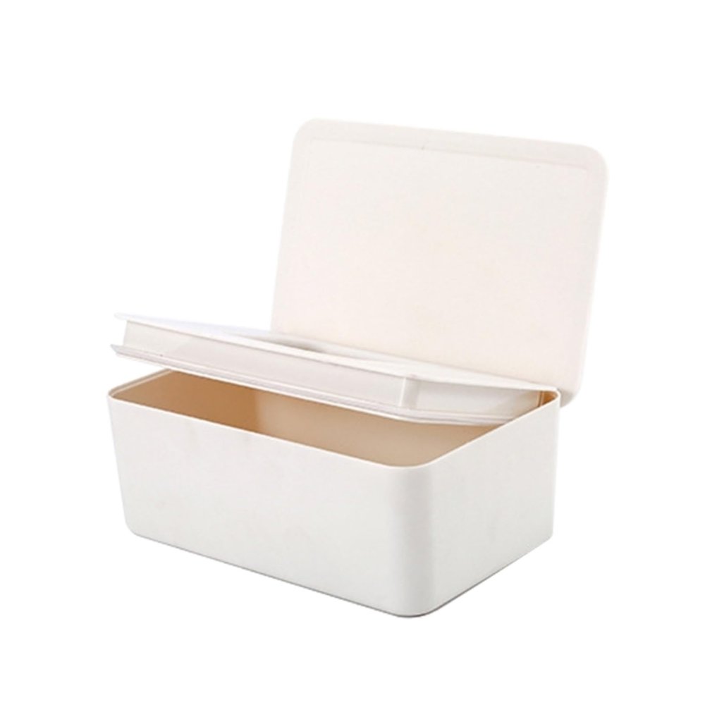 HEXEH Multifunctional Tissue Box Holder Wet Tissue Box Desktop Wipes Paper Dispenser Napkin Storage Holder Container with Lid Home Office Decor Decorative Napkin Holder