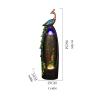 ENGENDER Waterfall Fountain Indoor Desktop Fountain Peacock Tabletop Water Fountain Decor Indoor Water Fountain Home Living Room Decoration Humidifier Home Fountain view 2