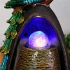 ENGENDER Waterfall Fountain Indoor Desktop Fountain Peacock Tabletop Water Fountain Decor Indoor Water Fountain Home Living Room Decoration Humidifier Home Fountain view 4