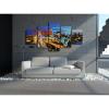 (100X175CM/5PCS) Frame Canvas Print Poster - New England Massachusetts American football Neon Dolphins - City Landscape Wall Art for Home and Office Decor view 2