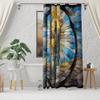 Orlco Art Retro Jesus Wall Art Jesus Stained Glass Quick-Dry Fabric Shower Curtain Religion Spiritual Faith Portrait Rustic Farmhouse Shower Curtain Fabric Bathroom Shower Curtain with 12 Hooks view 2