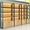 CraftThink Wooden Display Storage with Lighting, Modern Storage Cabinet Storage Rack Organizer Furniture, 4 Shelves with Cabinet for Store Home Office Wood in Natural, 47" L x 12" W x 84.5" H view 2
