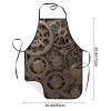 RLDOBOFE Waterproof Apron Adjustable Bib with 2 Pocket Steampunk Mechanical Gears Cooking Aprons for Women Men Chef Bibs for Baking view 2