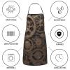 RLDOBOFE Waterproof Apron Adjustable Bib with 2 Pocket Steampunk Mechanical Gears Cooking Aprons for Women Men Chef Bibs for Baking view 4