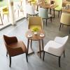 SJIALEN Kitchen Dining Chair, PU Leather Reception Chair Home Desk Milk Tea Shop Makeup Chair Modern Simplicity Computer Chair Kitchen Chair (Color : Orange) view 2