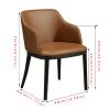 SJIALEN Kitchen Dining Chair, PU Leather Reception Chair Home Desk Milk Tea Shop Makeup Chair Modern Simplicity Computer Chair Kitchen Chair (Color : Orange) view 3