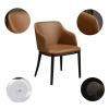 SJIALEN Kitchen Dining Chair, PU Leather Reception Chair Home Desk Milk Tea Shop Makeup Chair Modern Simplicity Computer Chair Kitchen Chair (Color : Orange) view 4