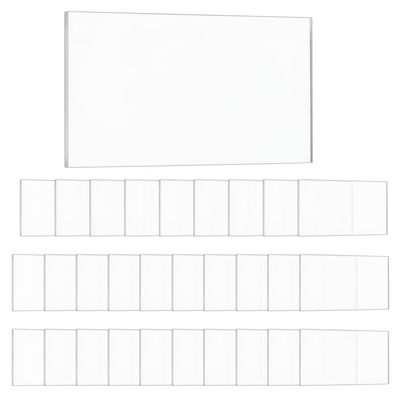 FINGERINSPIRE 30 Pcs Clear Acrylic Place Cards 3.5x2Inch Blank Rectangle Acrylic Name Card Custom Setting DIY Guest Name Signs Decor for Wedding Reception Party Banquet Dinner Birthday