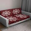 Christmas Snowflake Sofa Couch Cushion Covers Washable, Winter Funny Xmas Red Black Plaid Removable Stretchable Sectional Couch Covers Slipcovers for L & T Shape Sofa Furniture Protector S Size 2 pcs view 3