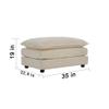 JUSTONE 146.5" Sectional Sofa Couch for Living Room,U-Shaped Sofa 6 Seat Sofa with 2 Ottoman & Toss Pillows for Home,Office (Beige) view 3