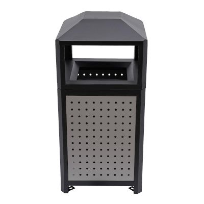 Vintoro Inrial Waste Container,Waste Container,Outdoor Trash Can,Garbage Enclosure,Stainless Steel Trash Can,Removable Inner Bucket Metal Garbage Can,for Conference Room,Restaurant,Hotel(15Gal)