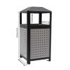 Vintoro Inrial Waste Container,Waste Container,Outdoor Trash Can,Garbage Enclosure,Stainless Steel Trash Can,Removable Inner Bucket Metal Garbage Can,for Conference Room,Restaurant,Hotel(15Gal) view 2