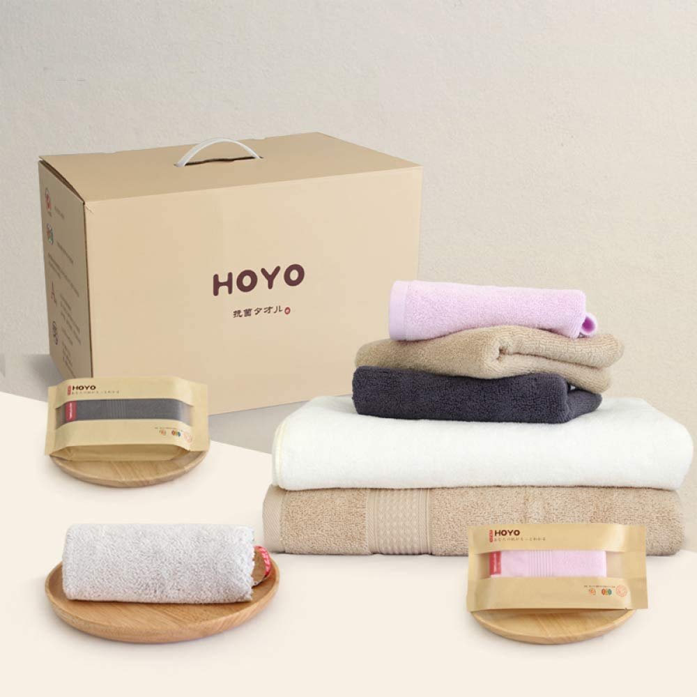 Bath Towel Complete Gift Set Packaging Towels Pack of 8 - Luxury Soft 100% Zero Twist Cotton Bath Towels Set Extremely Absorbent Bath Towels