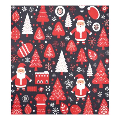 ALAZA Merry Christmas Cartoon Tree Santa Claus Snowflake Dishwasher Magnet Cover Sticker Decorative Refrigerator Magnet Panel Decal Cover for Home Kitchen Appliance Decor