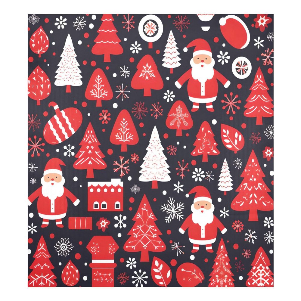 ALAZA Merry Christmas Cartoon Tree Santa Claus Snowflake Dishwasher Magnet Cover Sticker Decorative Refrigerator Magnet Panel Decal Cover for Home Kitchen Appliance Decor