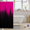 Feelyou Kids Hot Pink Black Shower Curtain 72"x78" Ombre Stripes Bath Curtain Set for Decor Abstract Art Bathroom Shower Curtain Set Modern Design Kids Bathroom Accessories Geometric view 3