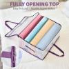 20 Gallon Large Clear Blanket Storage Bags for Bedding with Zipper Handles, 76L Oversized Comforter Storage Bag King Size, Folding Plastic Bedding Storage for Clothes, Bed Sheet, Pillow, Toys, 4Pack view 4