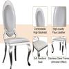 Luxury Dining Room Chairs Set of 4, Faux Leather High Back Dining Chairs with Mirrored Stainless Steel Legs, Kitchen Modern Dining Chairs Heavy Duty Dining Chairs, Silver Upholstered Dining Chairs view 4