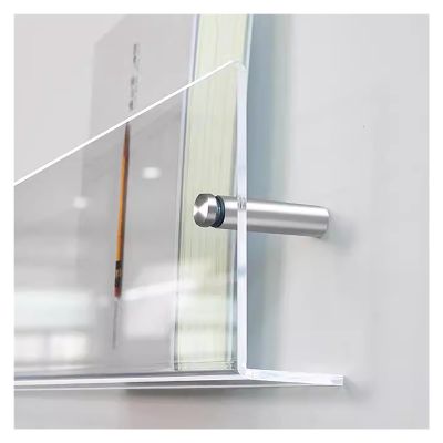 Large Small Magazine Reading Book Display Rack Shelf Wall Mount, Modern Clear Acrylic Hanging Bookshelf, Brochure Holder/ Record Stand, Home/ Office/ Reception Area ( Color : Clear , Size : 1 PACK_L 7