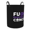 Fuck Pancreatic Cancer Laundry Basket Round Portable Storage Box Organizer Laundry Basket Portable Laundry Organizer view 2