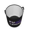 Fuck Pancreatic Cancer Laundry Basket Round Portable Storage Box Organizer Laundry Basket Portable Laundry Organizer view 3